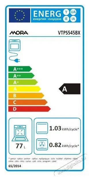 Mora VTPS 545 BX Konyhai term&eacute;kek - S&uuml;tő-főzőlap, tűzhely (be&eacute;p&iacute;thető) - S&uuml;tő (be&eacute;p&iacute;thető) - 505781