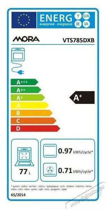 Mora VTS 785 DXB Konyhai term&eacute;kek - S&uuml;tő-főzőlap, tűzhely (be&eacute;p&iacute;thető) - S&uuml;tő (be&eacute;p&iacute;thető) - 505771