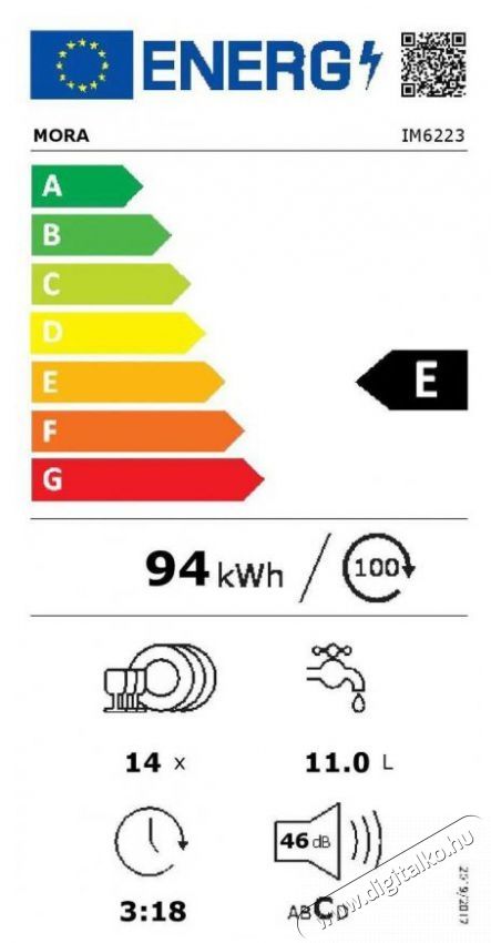 Mora IM 6223 Konyhai term&eacute;kek - Mosogat&oacute;g&eacute;p - Norm&aacute;l (60cm) be&eacute;p&iacute;thető mosogat&oacute;g&eacute;p - 515671