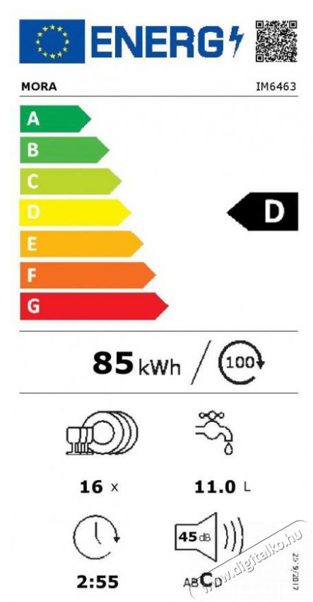 Mora IM 6463 Konyhai term&eacute;kek - Mosogat&oacute;g&eacute;p - Norm&aacute;l (60cm) be&eacute;p&iacute;thető mosogat&oacute;g&eacute;p - 515667