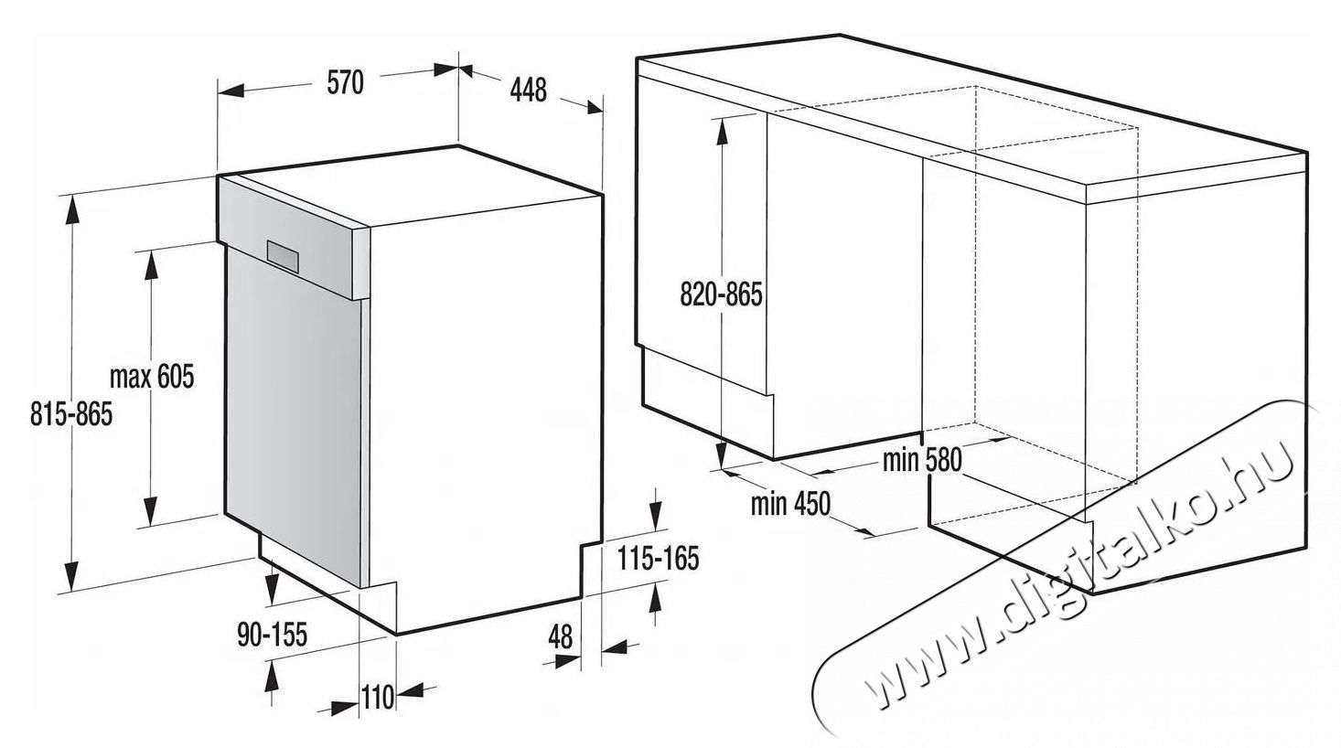 Mora VM 545 X Konyhai term&eacute;kek - Mosogat&oacute;g&eacute;p - Keskeny (45cm-ig) be&eacute;p&iacute;thető mosogat&oacute;g&eacute;p - 515672