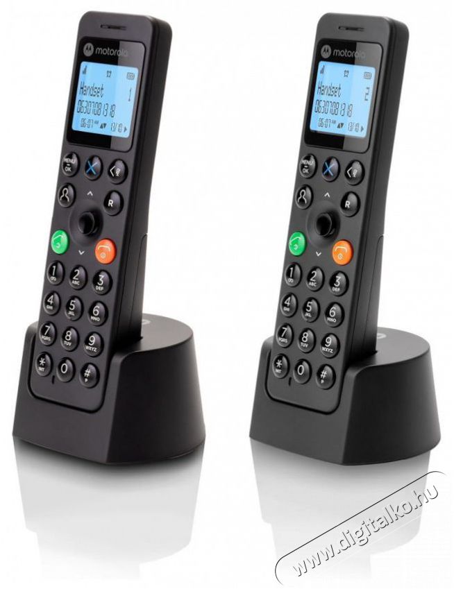 Motorola DOT202 fekete dect telefon Mobil / Kommunik&aacute;ci&oacute; / Smart - DECT / cordless telefon - 506174
