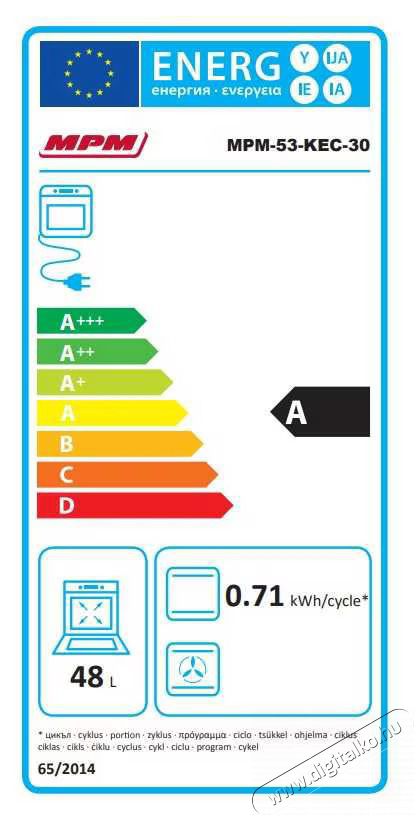 MPM MPM-53-KEC-30 Szabadon&aacute;ll&oacute; elektromos tűzhely Konyhai term&eacute;kek - S&uuml;tő-főzőlap, tűzhely (szabadon&aacute;ll&oacute;) - Elektromos tűzhely (szabadon&aacute;ll&oacute;) - 351591