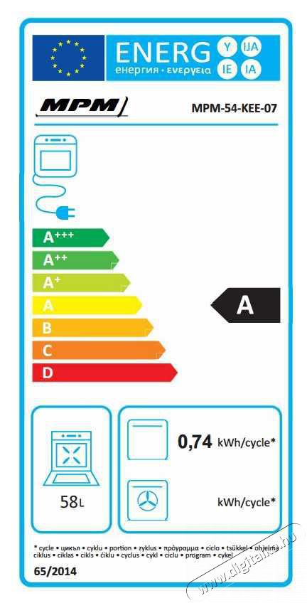 MPM MPM-54-KEE-07 Elektromos tűzhely Konyhai term&eacute;kek - S&uuml;tő-főzőlap, tűzhely (szabadon&aacute;ll&oacute;) - Elektromos tűzhely (szabadon&aacute;ll&oacute;) - 352168