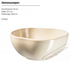 M&auml;ser 16 cm, 6 darab, b&eacute;zs, CORDELIA Konyhai term&eacute;kek - &Eacute;tk&eacute;szlet - T&aacute;ny&eacute;r k&eacute;szlet - 527476