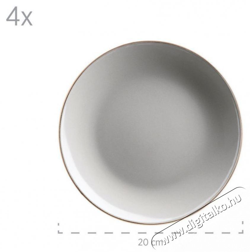 M&auml;ser GREY METALLIC RIM &Eacute;tk&eacute;szlet 16 db Konyhai term&eacute;kek - &Eacute;tk&eacute;szlet - T&aacute;ny&eacute;r k&eacute;szlet - 527462