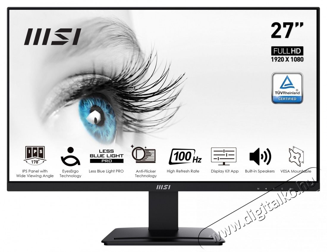 MSI PRO MP273A Monitor Iroda &eacute;s sz&aacute;m&iacute;t&aacute;stechnika - Monitor - Monitor - 514360