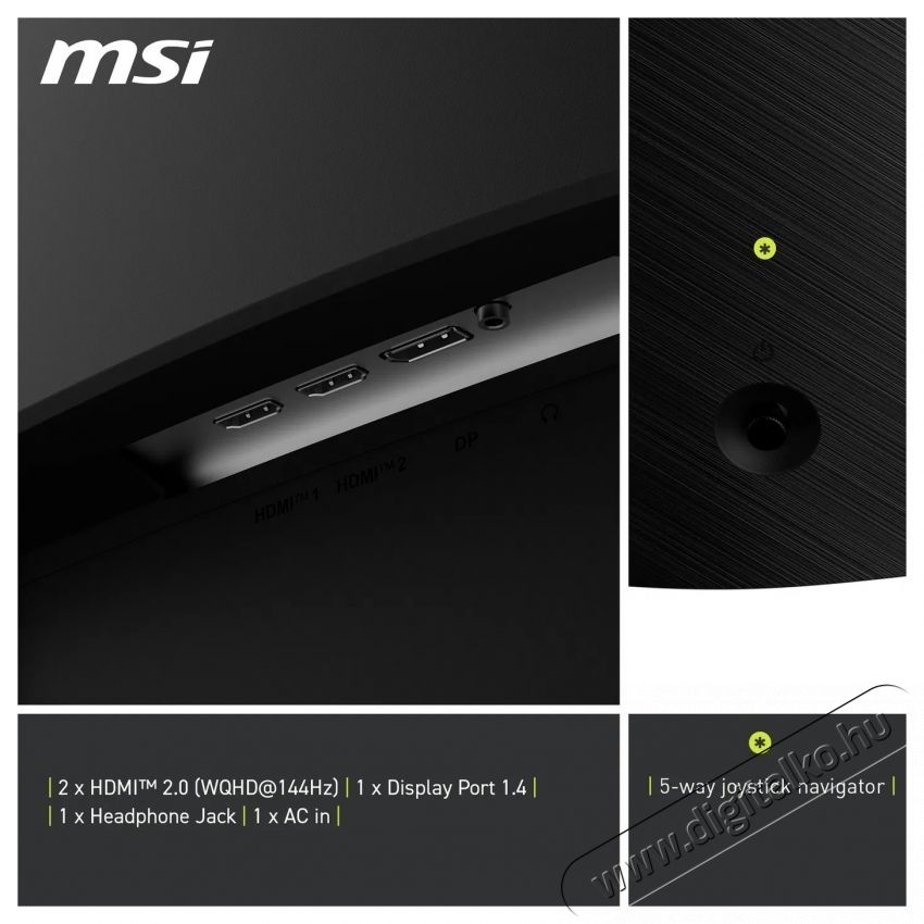 MSI 32CQ6F MAG &Iacute;velt Gaming Monitor WQHD, Rapid VA (mag 32cq6f) Iroda &eacute;s sz&aacute;m&iacute;t&aacute;stechnika - Monitor - Professzion&aacute;lis LED kijelző - 531223