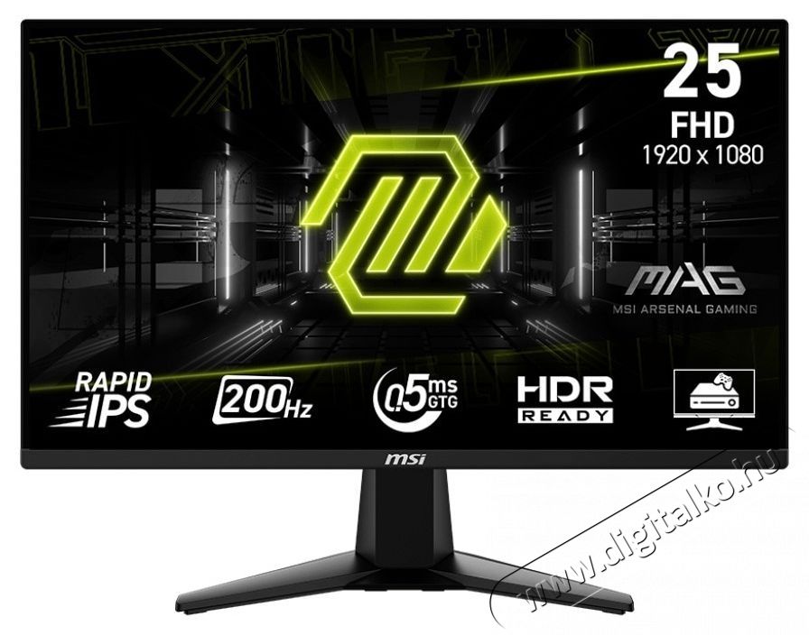 MSI MAG 255F E20 Gaming monitor, 24.5   , IPS, Full HD, 200Hz, 1ms, 2xHDMI2.0 DP Iroda &eacute;s sz&aacute;m&iacute;t&aacute;stechnika - Monitor - Monitor - 534419