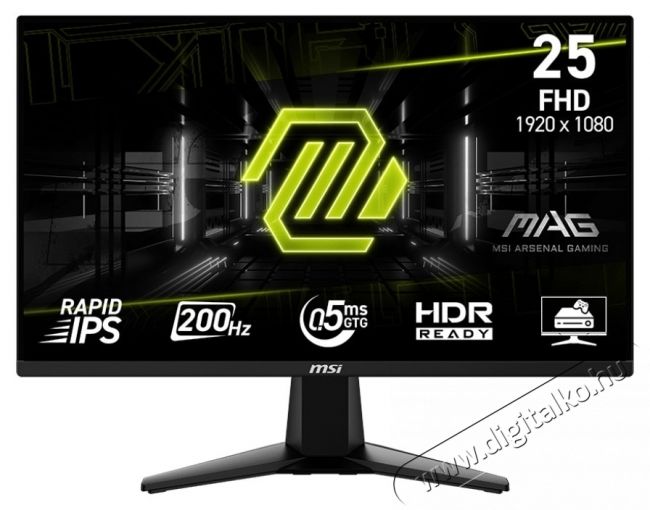 MSI MAG 255F E20 Gaming monitor, 24.5   , IPS, Full HD, 200Hz, 1ms, 2xHDMI2.0 DP Iroda &eacute;s sz&aacute;m&iacute;t&aacute;stechnika - Monitor - Monitor - 534419