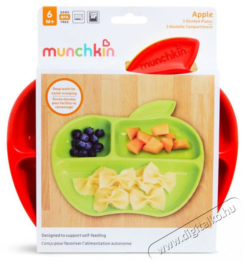 Munchkin A sz&iacute;n be&aacute;ll&iacute;t&aacute;sa osztott lapok alak&uacute; alma Sz&eacute;ps&eacute;g&aacute;pol&aacute;s / Eg&eacute;szs&eacute;g - Baba mama term&eacute;k - Cumis&uuml;veg / cumi / etet&eacute;s kieg&eacute;sz&iacute;tő - 521745