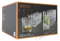 Nachtmann  12 darabos whiskys poh&aacute;r k&eacute;szlet 345 ml, Longdrink 445 ml HIGHLAND SQUARE 101754 Konyhai term&eacute;kek - Konyhai eszk&ouml;z - K&eacute;szlet / szett - 525368