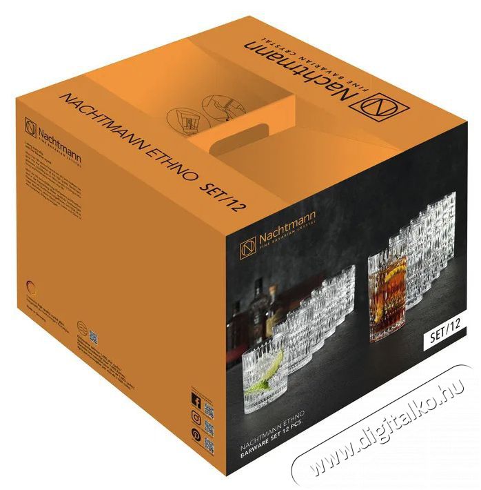 Nachtmann  ETHNO whiskys (345 ml) &eacute;s hossz&uacute; italos (445 ml) poh&aacute;rk&eacute;szlet, 12 db Konyhai term&eacute;kek - Konyhai eszk&ouml;z - K&eacute;szlet / szett - 525371