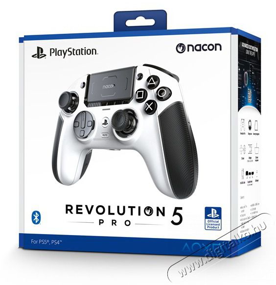 NACON 2808849 Revolution 5 Pro PS5 feh&eacute;r kontroller Iroda &eacute;s sz&aacute;m&iacute;t&aacute;stechnika - J&aacute;t&eacute;k konzol - Kontroller - 500387