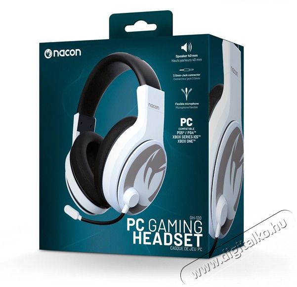 NACON 2809130 GH-120 feh&eacute;r gamer headset Audio-Video / Hifi / Multim&eacute;dia - F&uuml;l &eacute;s Fejhallgat&oacute;k - Fejhallgat&oacute; mikrofonnal / headset - 507990