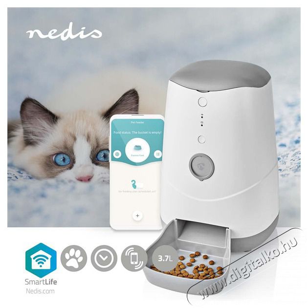 Nedis WIFIPET10CWT SmartLife &Aacute;llateledel adagol&oacute; H&aacute;ztart&aacute;s / Otthon / K&uuml;lt&eacute;r - Egy&eacute;b h&aacute;ztart&aacute;si term&eacute;k - 462278