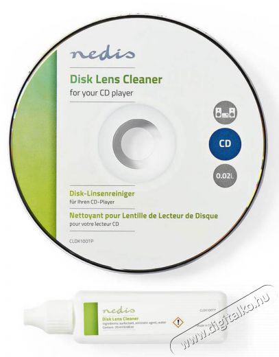 Nedis CLDK100TP lemezlencse-tisz&iacute;t&oacute; Audio-Video / Hifi / Multim&eacute;dia - CD / DVD / Blu-Ray / Multim&eacute;dia k&eacute;sz&uuml;l&eacute;k - Kieg&eacute;sz&iacute;tő - 366188