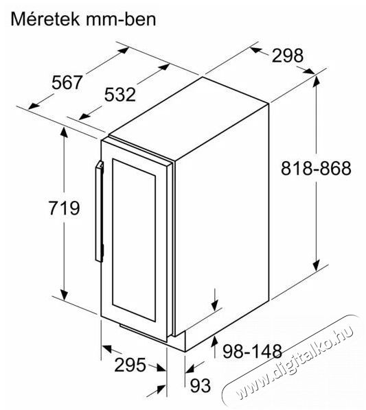 NEFF KU9202HF0 Konyhai term&eacute;kek - Hűtő, fagyaszt&oacute; (be&eacute;p&iacute;thető) - Borhűtő - 377978