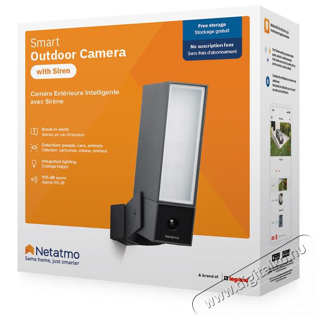 Netatmo Smart megfigyelő kamera riaszt&oacute;val F&eacute;nyk&eacute;pezőg&eacute;p / kamera - Megfigyelő / IP kamera - 361339