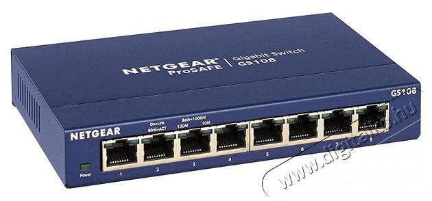 NETGEAR GS108GE 8port 10/100/1000Mbps LAN nem menedzselhető asztali Switch Iroda &eacute;s sz&aacute;m&iacute;t&aacute;stechnika - H&aacute;l&oacute;zat - Switch - 447148