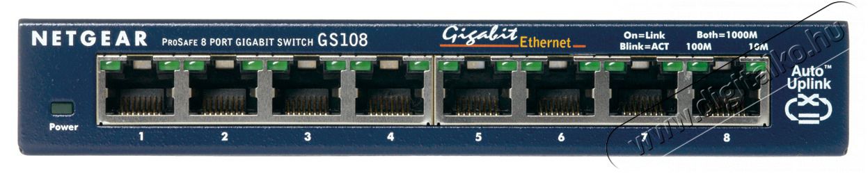 NETGEAR GS108GE 8port 10/100/1000Mbps LAN nem menedzselhető asztali Switch Iroda &eacute;s sz&aacute;m&iacute;t&aacute;stechnika - H&aacute;l&oacute;zat - Switch - 447148