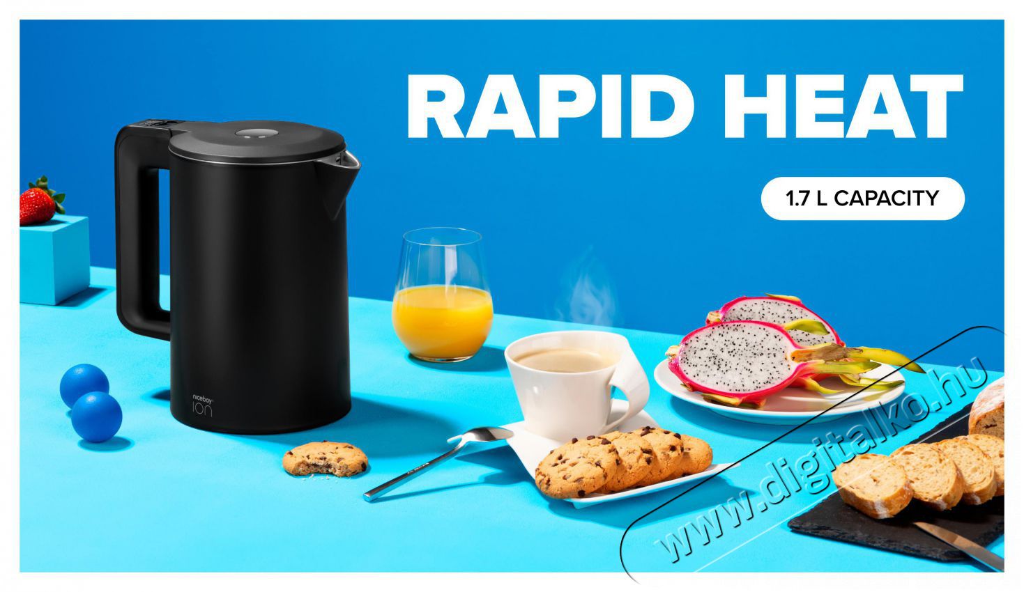 NICEBOY ION ThermoKettle TK5 Onyx black Konyhai term&eacute;kek - V&iacute;zforral&oacute; / teafőző - 513120