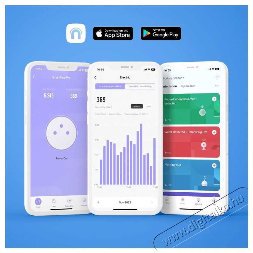 NICEBOY ION Smart Plug PRO H&aacute;ztart&aacute;s / Otthon / K&uuml;lt&eacute;r - Okos otthon - Okos konnektor - 521838