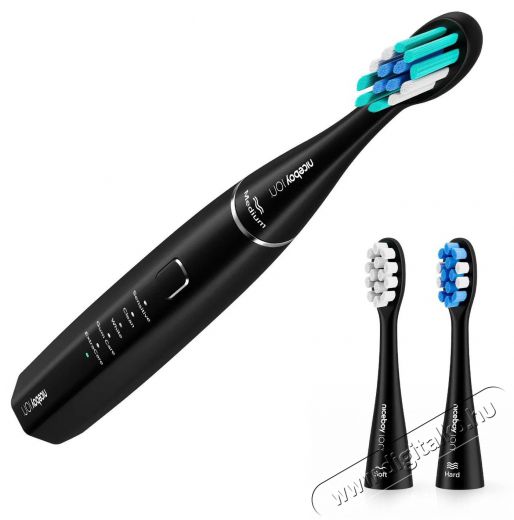 NICEBOY ION Sonic Black Elektromos fogkefe Sz&eacute;ps&eacute;g&aacute;pol&aacute;s / Eg&eacute;szs&eacute;g - Sz&aacute;j / fog &aacute;pol&aacute;s - Elektromos fogkefe - 525400
