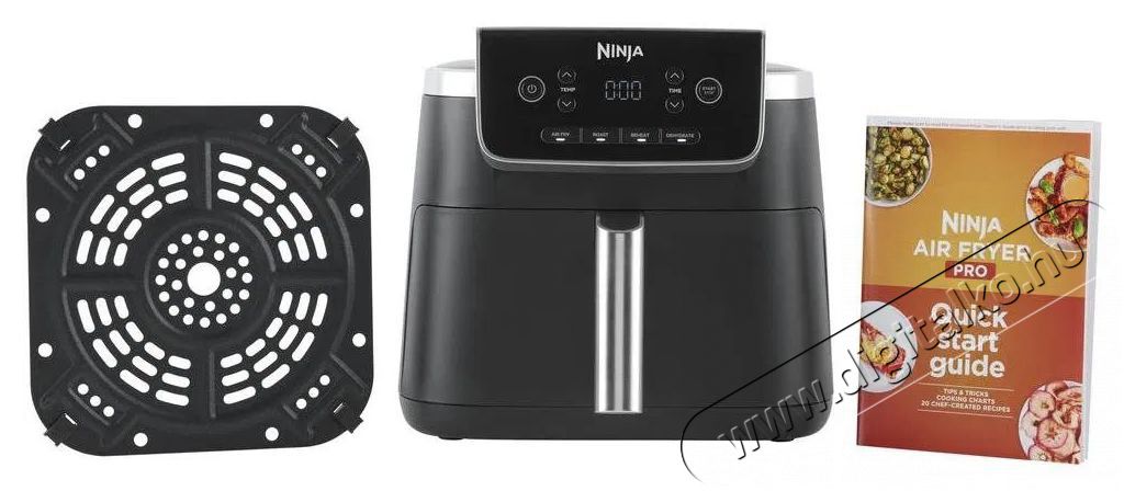 Ninja AF140EU fekete/ez&uuml;st Konyhai term&eacute;kek - Konyhai kisg&eacute;p (s&uuml;t&eacute;s / főz&eacute;s / hűt&eacute;s / &eacute;telk&eacute;sz&iacute;t&eacute;s) - Olajs&uuml;tő - 504826