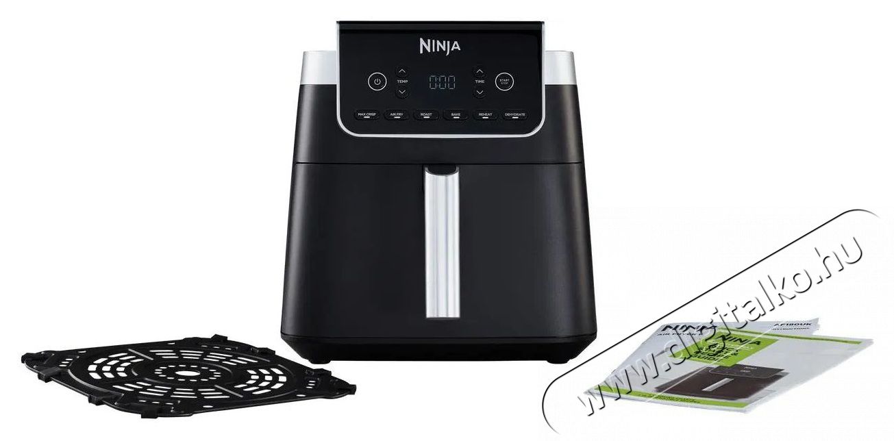 Ninja AF180EU fekete/ez&uuml;st Konyhai term&eacute;kek - Konyhai kisg&eacute;p (s&uuml;t&eacute;s / főz&eacute;s / hűt&eacute;s / &eacute;telk&eacute;sz&iacute;t&eacute;s) - Olajs&uuml;tő - 504823