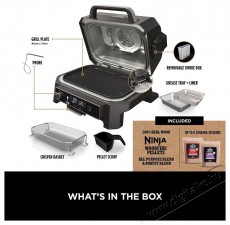 Ninja OG850EU Woodfire Pro XL Konyhai term&eacute;kek - S&uuml;tő-főzőlap, tűzhely (szabadon&aacute;ll&oacute;) - Mini s&uuml;tő / mini grill / mini konyha - 521851