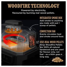 Ninja OG850EU Woodfire Pro XL Konyhai term&eacute;kek - S&uuml;tő-főzőlap, tűzhely (szabadon&aacute;ll&oacute;) - Mini s&uuml;tő / mini grill / mini konyha - 521851