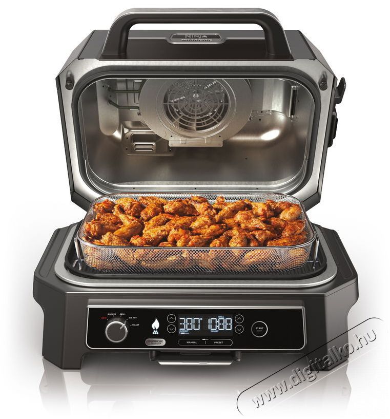 Ninja OG850EU Woodfire Pro XL Konyhai term&eacute;kek - S&uuml;tő-főzőlap, tűzhely (szabadon&aacute;ll&oacute;) - Mini s&uuml;tő / mini grill / mini konyha - 521851