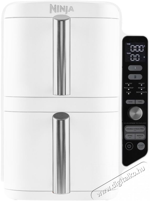 Ninja SL400EUWH Double Stack XL, 9,5 l, feh&eacute;r Konyhai term&eacute;kek - Konyhai kisg&eacute;p (s&uuml;t&eacute;s / főz&eacute;s / hűt&eacute;s / &eacute;telk&eacute;sz&iacute;t&eacute;s) - L&eacute;gkever&eacute;ses főzőg&eacute;p / elektromos kukta / multifunkci&oacute;s s&uuml;tő - 521841