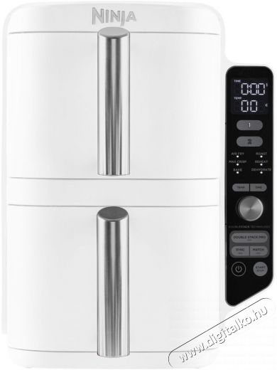 Ninja SL400EUWH Double Stack XL, 9,5 l, feh&eacute;r Konyhai term&eacute;kek - Konyhai kisg&eacute;p (s&uuml;t&eacute;s / főz&eacute;s / hűt&eacute;s / &eacute;telk&eacute;sz&iacute;t&eacute;s) - L&eacute;gkever&eacute;ses főzőg&eacute;p / elektromos kukta / multifunkci&oacute;s s&uuml;tő - 521841
