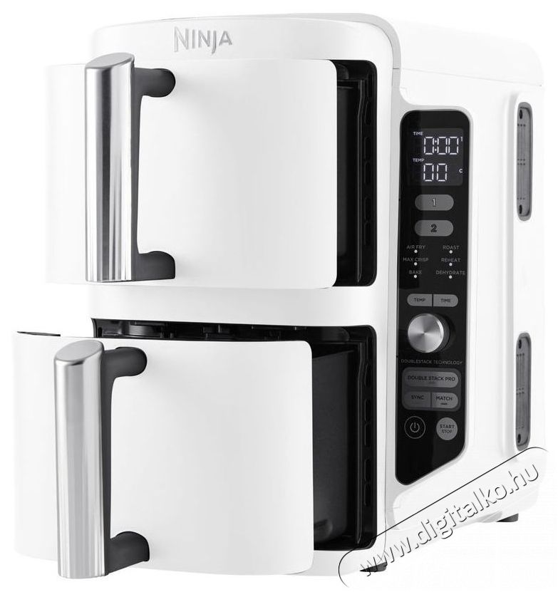 Ninja SL400EUWH Double Stack XL, 9,5 l, feh&eacute;r Konyhai term&eacute;kek - Konyhai kisg&eacute;p (s&uuml;t&eacute;s / főz&eacute;s / hűt&eacute;s / &eacute;telk&eacute;sz&iacute;t&eacute;s) - L&eacute;gkever&eacute;ses főzőg&eacute;p / elektromos kukta / multifunkci&oacute;s s&uuml;tő - 521841