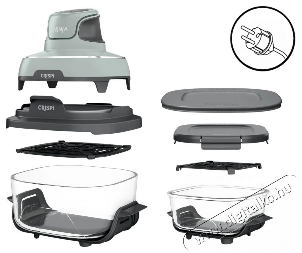 Ninja FN101EUSG Crispi 4in1 Konyhai term&eacute;kek - Konyhai kisg&eacute;p (s&uuml;t&eacute;s / főz&eacute;s / hűt&eacute;s / &eacute;telk&eacute;sz&iacute;t&eacute;s) - L&eacute;gkever&eacute;ses főzőg&eacute;p / elektromos kukta / multifunkci&oacute;s s&uuml;tő - 529805