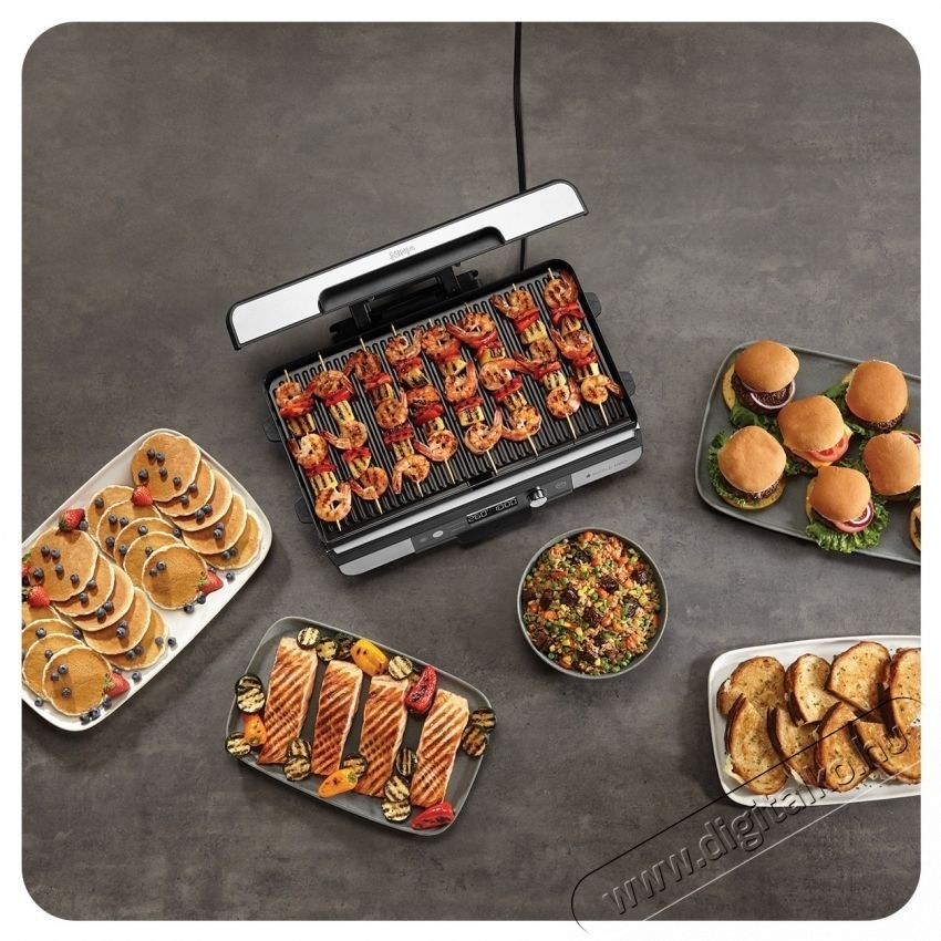 Ninja Sizzle Pro XL GX101EU elektromos grill, 1800 W, Inox H&aacute;ztart&aacute;s / Otthon / K&uuml;lt&eacute;r - K&uuml;lt&eacute;r / kerti term&eacute;k / grill - Kerti grill - 534559