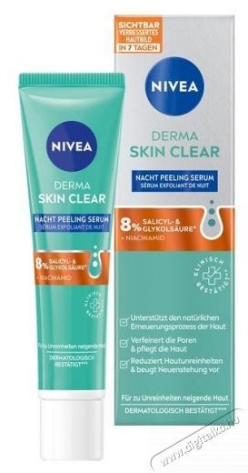 Nivea H&aacute;mlaszt&oacute; &eacute;jszakai kezel&eacute;s Derma Skin Clear, 40 ml Sz&eacute;ps&eacute;g&aacute;pol&aacute;s / Eg&eacute;szs&eacute;g - Arc / bőr &aacute;pol&aacute;s - Kieg&eacute;sz&iacute;tő - 537162