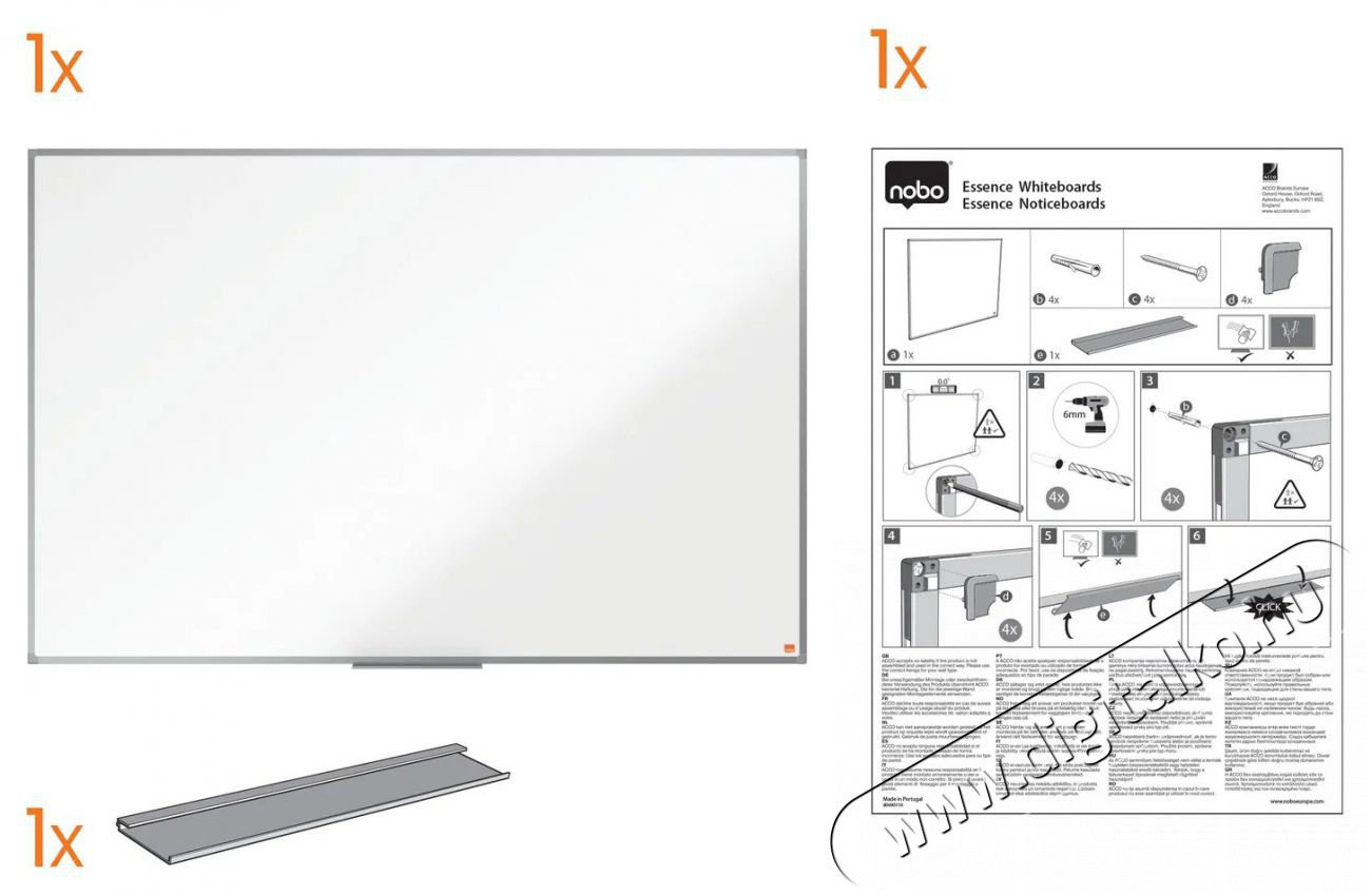 NOBO Essentials 60 &times; 45 cm, alum&iacute;nium keret m&aacute;gneses t&aacute;bla Iroda &eacute;s sz&aacute;m&iacute;t&aacute;stechnika - Egy&eacute;b sz&aacute;m&iacute;t&aacute;stechnikai term&eacute;k - 521926