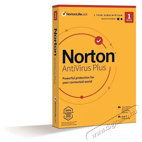 NORTON Antiv&iacute;rus Plus 2GB HUN 1 Felhaszn&aacute;l&oacute; 1 g&eacute;p 1 &eacute;ves dobozos v&iacute;rusirt&oacute; szoftver Iroda &eacute;s sz&aacute;m&iacute;t&aacute;stechnika - Egy&eacute;b sz&aacute;m&iacute;t&aacute;stechnikai term&eacute;k - 443937