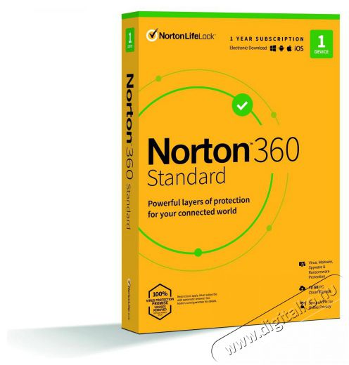 NORTON 360 Standard 10GB HUN 1 Felhaszn&aacute;l&oacute; 1 g&eacute;p 1 &eacute;ves dobozos v&iacute;rusirt&oacute; szoftver Fot&oacute;-Vide&oacute; kieg&eacute;sz&iacute;tők - Egy&eacute;b fot&oacute;-vide&oacute; kieg&eacute;sz&iacute;tő - Szoftver / k&eacute;pszerkesztő - 434483