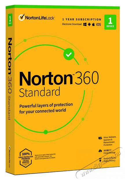 NORTON 360 Standard 10GB HUN 1 Felhaszn&aacute;l&oacute; 1 g&eacute;p 1 &eacute;ves dobozos v&iacute;rusirt&oacute; szoftver Fot&oacute;-Vide&oacute; kieg&eacute;sz&iacute;tők - Egy&eacute;b fot&oacute;-vide&oacute; kieg&eacute;sz&iacute;tő - Szoftver / k&eacute;pszerkesztő - 434483