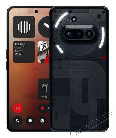 NOTHING Phone (3a) 12GB/256GB Black Mobil / Kommunik&aacute;ci&oacute; / Smart - Strapab&iacute;r&oacute; mobiltelefon - 521944