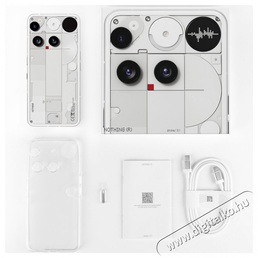 NOTHING Phone (3) 16GB/512GB White Mobil / Kommunik&aacute;ci&oacute; / Smart - Okostelefon - Android - 521945