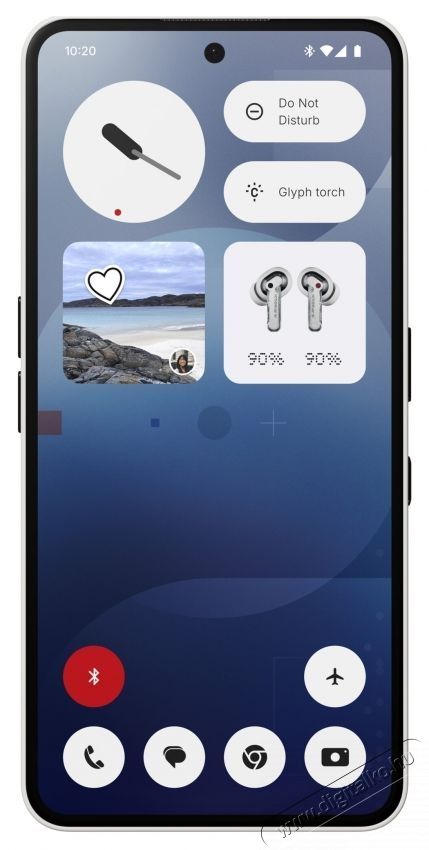 NOTHING Phone (3a) mobiltelefon, 128GB, 8GB, 5G, Feh&eacute;r Mobil / Kommunik&aacute;ci&oacute; / Smart - Okostelefon - Android - 537174