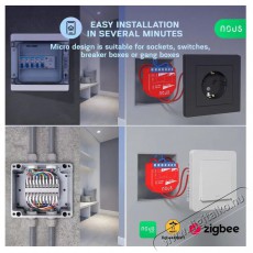NOUS  B2Z ZigBee Okos kapcsol&oacute;modul (1 csatorna, fogyaszt&aacute;sm&eacute;r&eacute;ssel) H&aacute;ztart&aacute;s / Otthon / K&uuml;lt&eacute;r - Okos otthon - Kieg&eacute;sz&iacute;tő - 521950