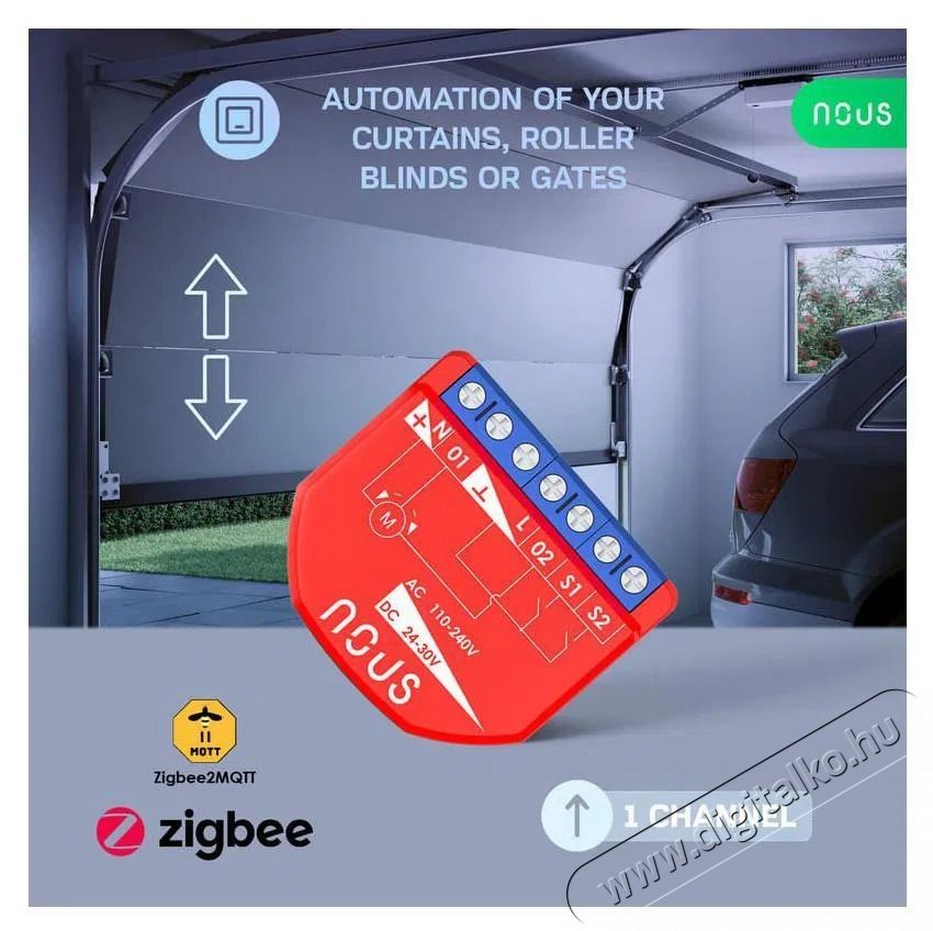 NOUS  B4Z ZigBee Okos redőnyvez&eacute;rlő modul H&aacute;ztart&aacute;s / Otthon / K&uuml;lt&eacute;r - Okos otthon - Kieg&eacute;sz&iacute;tő - 521953