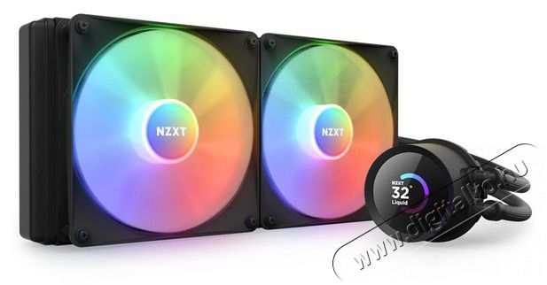 NZXT Kraken 280 280mm 2x140mm AIO fekete v&iacute;zhűt&eacute;ses processzor hűtő Iroda &eacute;s sz&aacute;m&iacute;t&aacute;stechnika - Sz&aacute;m&iacute;t&oacute;g&eacute;p tartoz&eacute;k - Processzor - 497991