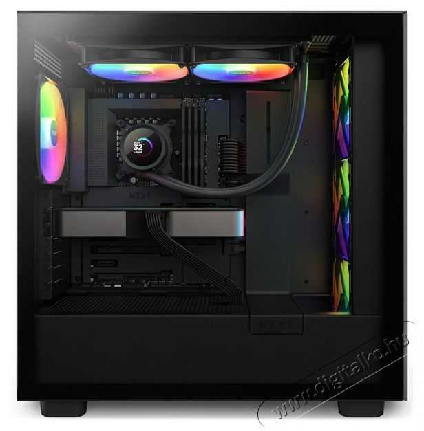 NZXT Kraken 280 280mm 2x140mm AIO fekete v&iacute;zhűt&eacute;ses processzor hűtő Iroda &eacute;s sz&aacute;m&iacute;t&aacute;stechnika - Sz&aacute;m&iacute;t&oacute;g&eacute;p tartoz&eacute;k - Processzor - 497991